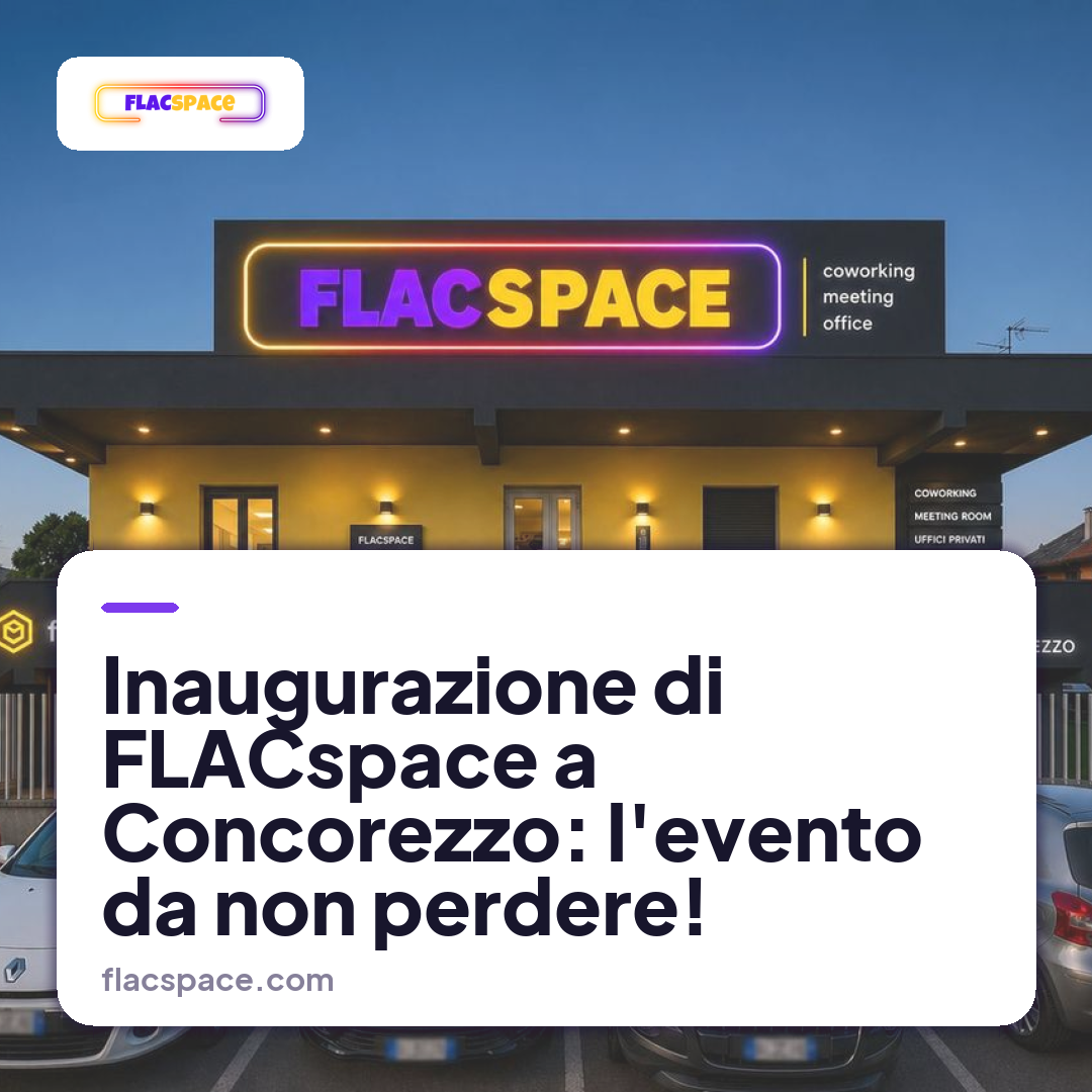 Inaugurazione di FLACspace a Concorezzo: l'evento da non perdere!